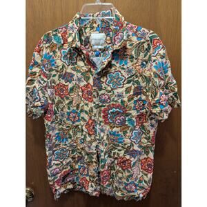 Denim and flower by Ricky Singh floral Paisley buttondown short sleeve